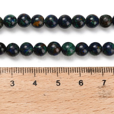 Натуральные нитки из бисера азурита G-Z110-C05-6mm-1