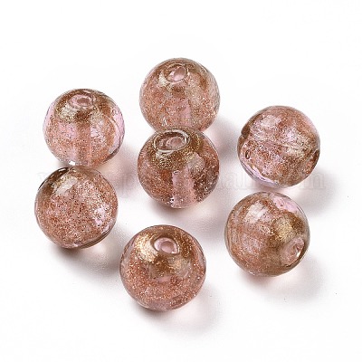 Бусины ручной работы бусины золотого песка LAMP-C004-02C-1