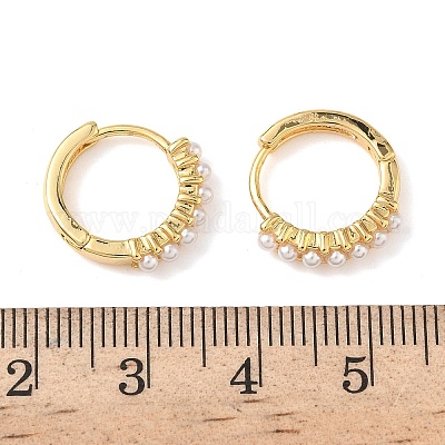 Латунные серьги обруча EJEW-D337-14A-G-1