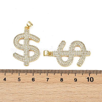 Латунные микро проложить кубического циркония подвески KK-S526-22G-1