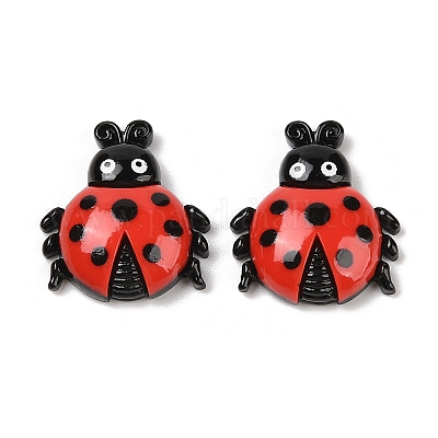 Кабошоны с декодированием из непрозрачной смолы на тему насекомых RESI-M044-03D-1