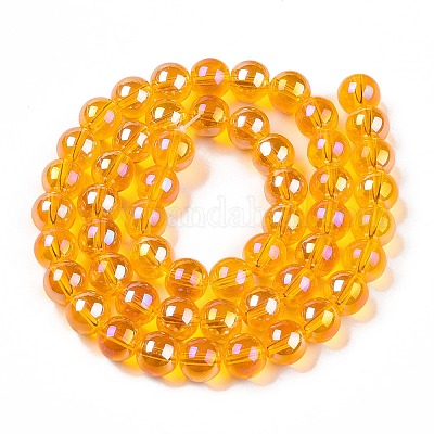 Гальванизируйте прозрачное стекло бисер нитей GLAA-T032-T8mm-AB11-1