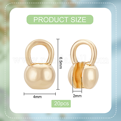 20 шт. латунные наконечники для бусин KK-BC0012-46-1