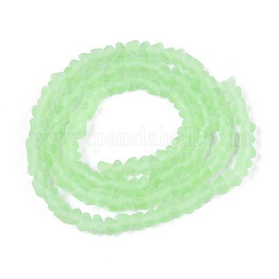 Матовые прозрачные стеклянные бусины GLAA-N016-4mm-07-1