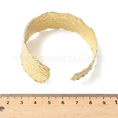 Латунь манжеты браслеты для женщин BJEW-A038-01C-G-1