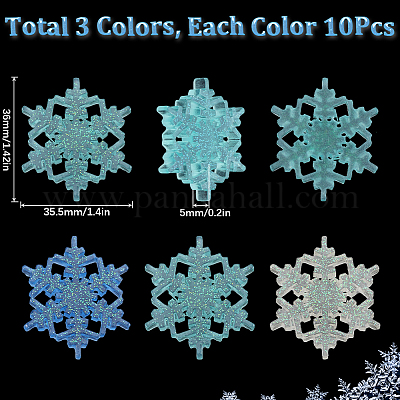 30шт 3 цвета прозрачные кабошоны из смолы декодирования RESI-SC0003-41-1