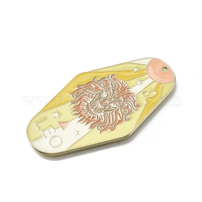 Большие подвески из сплава эмали с изображением двенадцати созвездий ENAM-D305-06E-G-1