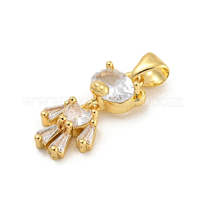 Подвески из латуни с покрытием медвежьей стойки KK-G513-18G-1