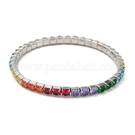 Bracelets extensibles en zircone cubique BJEW-G695-03P-01-1