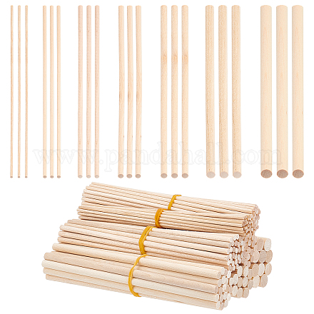 Pandahall elite 150pcs 7 bâtons ronds en bois de style DIY-PH0008-41-1
