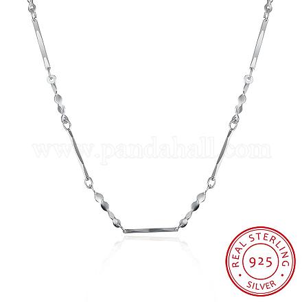 925 Sterling Silver Necklaces BJEW-BB19818-1