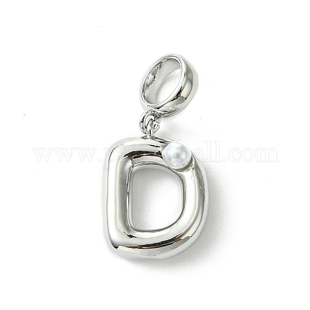 Покрытие стойки латунь с АБС-пластиком жемчуг европейские подвески KK-G501-02D-P-1