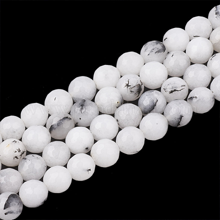 Chapelets de perles en quartz de rutile naturel G-T106-346-1