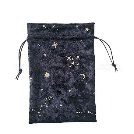 Hot Stamping Moon Star Velvet Storage Bags WG24388-01-1