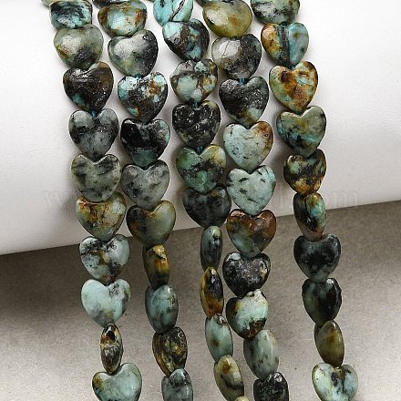 Бусы натуральная африканская бирюза (яшма) G-P575-C18-6mm-1