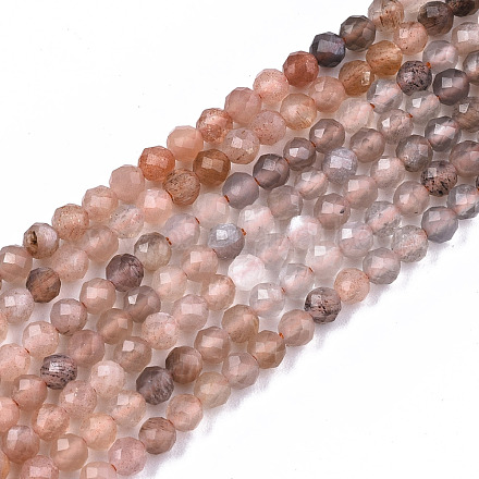 Gradient Style Natural Multi-Moonstone Beads Strands G-S362-072-1