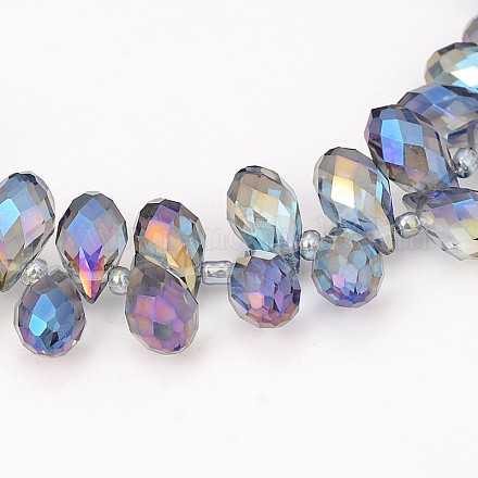 Electroplate Glass Beads Strands EGLA-J069-FR01-1