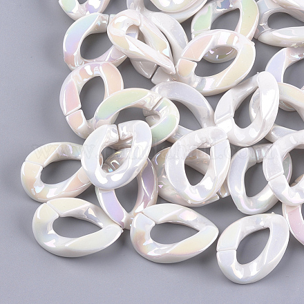 Anneaux de liaison en perles d'imitation acrylique OACR-S024-47-1
