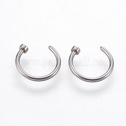 316 Stainless Steel Nose Nose Ring AJEW-P070-08D-1