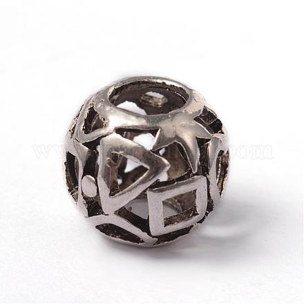 Tibetan Style Alloy European Large Hole Beads MPDL-AD-45657-AS-1