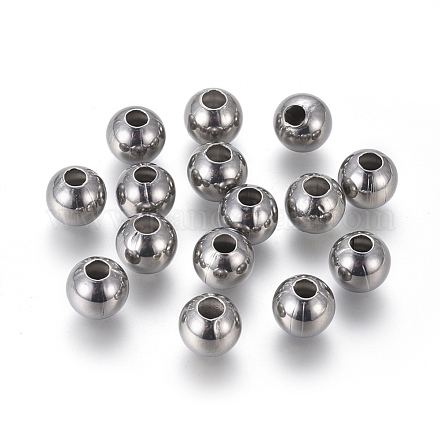 304 Stainless Steel Beads STAS-I021-8mm-1