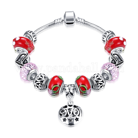Verre perles bracelets européens BJEW-BB18633-1