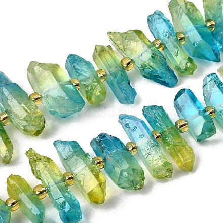 Гальванические природный кристалл кварца бусы пряди G-F800-D12-1