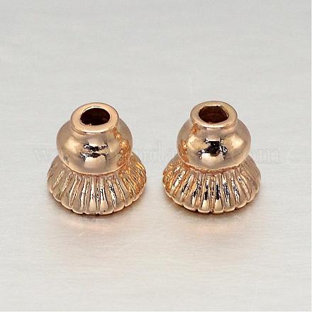 Rack Plating Brass Bead Caps KK-L147-202-1