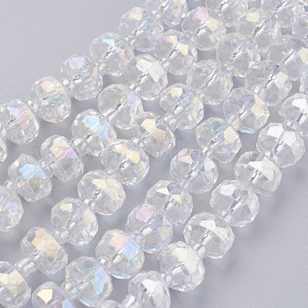 Chapelets de perles en verre électroplaqué EGLA-E051-AB8mm-B02-1
