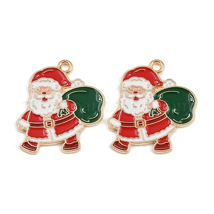 Новогодняя тема сплава эмали подвески ENAM-C031-01G-01-1