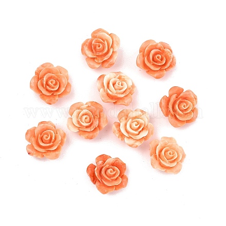 Резные бусины из окрашенного синтетического коралла&nbsp;CORA-C004-01A-1