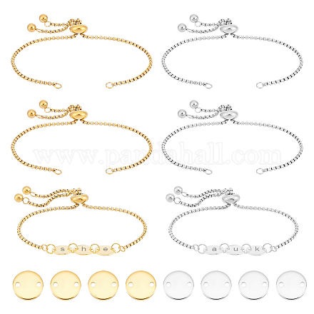 Набор для изготовления браслета с плоским круглым слайдером своими руками DIY-UN0005-58-1