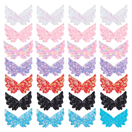 105 шт. 7-х цветные аппликации из полиэстера с вышивкой в виде крыльев ангела PATC-GA0001-27-1