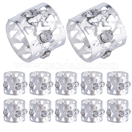 Sunnyclue 50 pièces en aluminium dreadlocks perles décoration de cheveux OHAR-SC0001-03S-1