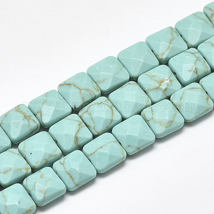 Chapelets de perles en turquoise synthétique G-S357-D01-16-1