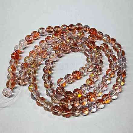 Выпечка окрашенные стеклянные бусины пряди DGLA-YW0002-01A-03-1