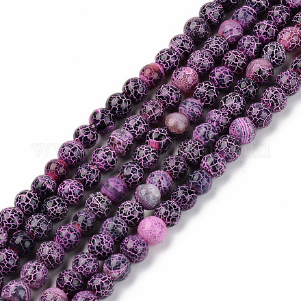 Chapelets de perles d'agate naturelle G-S369-006B-B01-1