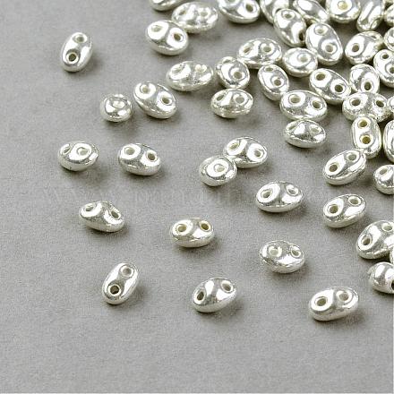 Perles de rocaille avec 2 trou X-GLAA-R159-1109-1