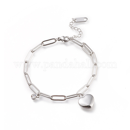 Bracelets avec breloque en 304 acier inoxydable STAS-D152-01P-1