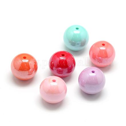 Perles en acrylique de style perlé de cuisson de peinture MACR-S826-10mm-1
