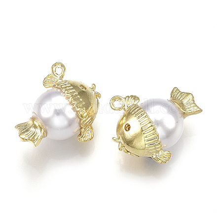 Colgantes de perlas de imitación de plástico abs KK-S348-182-1