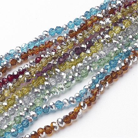 Electroplate Glass Bead Strands GR4MMY-M1-1