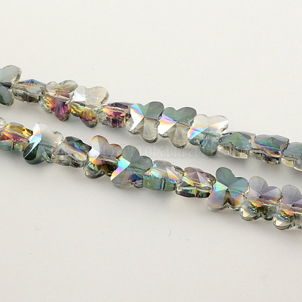 Electroplate Faceted Glass Beads EGLA-R092-03-1