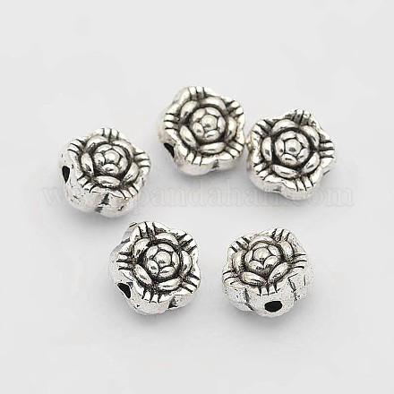 Perles de fleurs en alliage de style tibétain TIBEB-O004-79-1