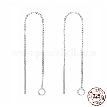 925 accessorio per orecchini a bottone in argento sterling rodiato STER-G022-04P-1