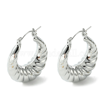 Boucles d'oreilles en laiton de cercle pour les femmes EJEW-D094-01P-1