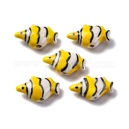 Фарфоровые бусины ручной работы PORC-R002-02D-1