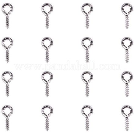 PandaHall About 500 Pcs Iron Screw Eye Pin Bail Peg for Half-drilled Beads for Jewelry Making IFIN-PH0014-05S-1