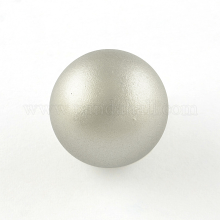 No Hole Spray Painted Brass Round Bell Beads KKB-R001-14mm-08-1