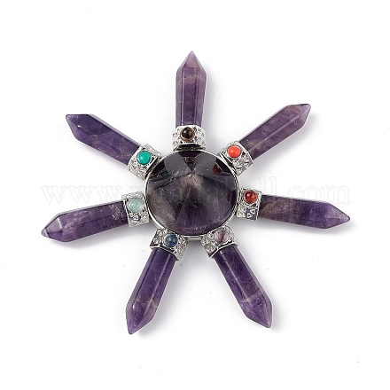 Чакра природный аметист энергетическая башня пирамида G-L524-08P-01-1